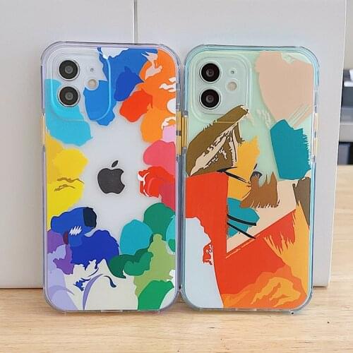 Art Graffiti Phone Case For iPhone 11 12 Pro Max Mini 7 8 Plus X XR XS Max SE 2020 Soft Shockproof Back Cover Coque Funda