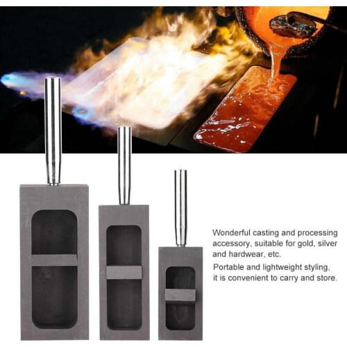 Professional Pure Graphite Ingot Casting Mold Mould Crucible For Gold Silver Melting Casting Refining Jewelry Making Tools