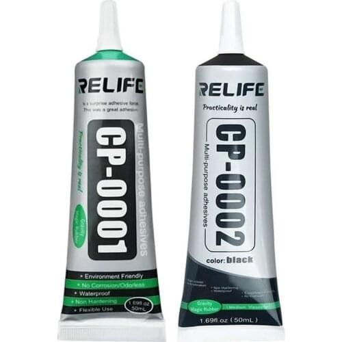 RELIFE 50ml CP-0001 Transparent Adhesive Clear Glue CP-0002 Black Glue for Mobile Phone Middle Frame LCD Screen Glass Glue