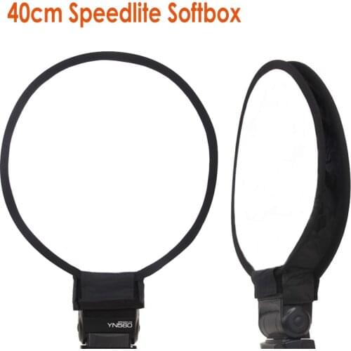 Foldable Diffuser 16"/40cm Mini Flash Softbox Speedlight Speedlite Portable Light Control Gear Diffusers for Canon Nikon