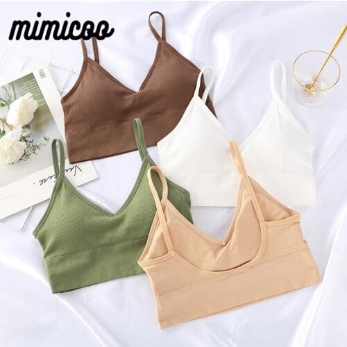 Women Tank Crop Top Seamless Underwear Female Crop Tops Sexy Lingerie Intimates Fashion With Removable Padded Camisole 1/2Pcs