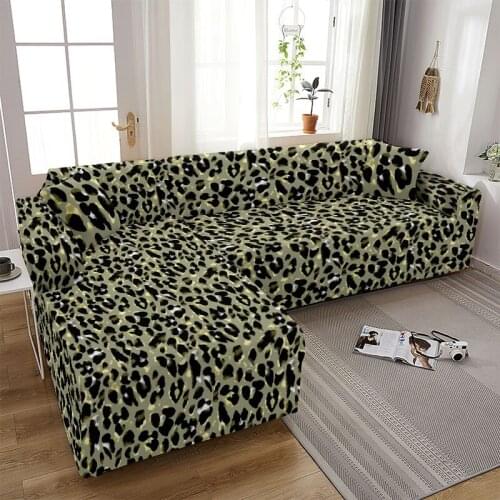 1 Pcs Spot Pattern Animal Skin Printing L-Shaped Sofa Cover Living Room Dustproof Sofa Cover Corner Sofa Cover Protective Cover