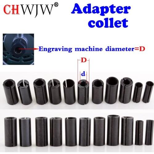 1pcs High Precision Adapter collet shank CNC router tool Adapters holder 12.7mm change to 6.35mm/ 8-6.35/ 8-6/ 12.7-8mm 6mm size