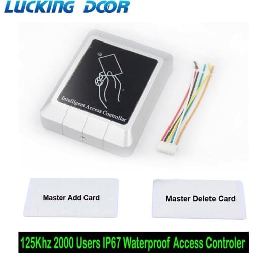 125khz RFID Waterproof No Keypad access control EM/ID key-chain card Door Access Control System Door Lock Controller 2000 user