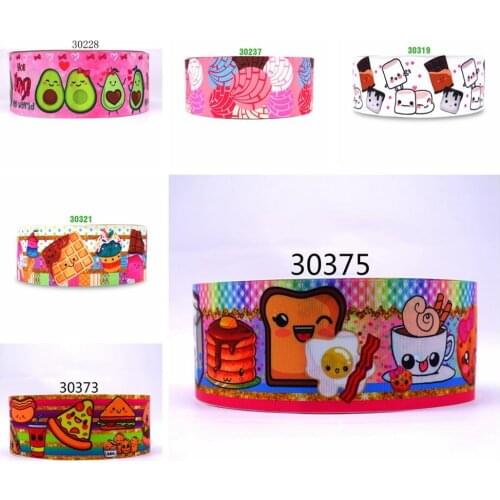 Free shipping 50 yard flower printed grosgrain ribbon 30375