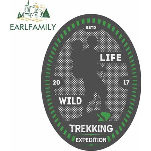 EARLFAMILY 13cm x 9.7cm For Wildlife Trekking Badge Motorcycle Car Stickers Refrigerator Decal Body For Car Scratch-proof