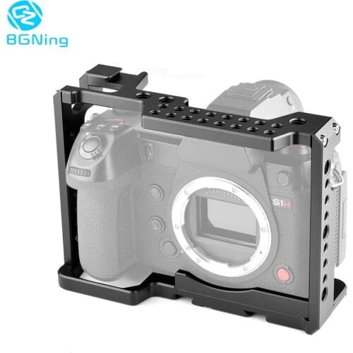 BGNing Camera Cage for Panasonic Lumix DC-S1 /S1R Cage With Cold Shoe Rail Mount For S1 S1R S1H Video Shooting Protective Case