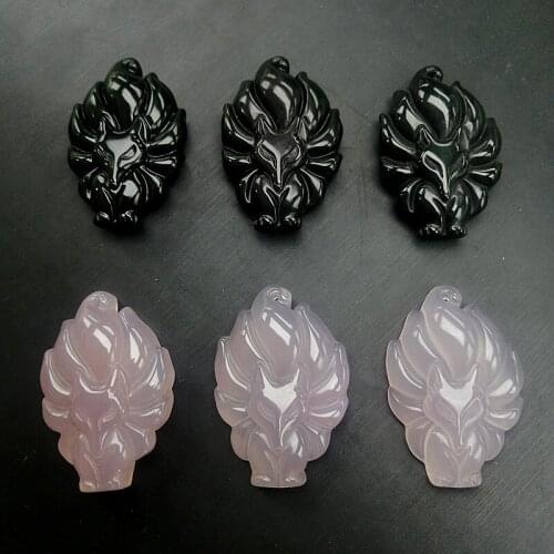 Crystal Carving Fox Natural Quartz Mini Fox Quartz Mineral Healing Stone Lucky Amulet Animal Carving Gift