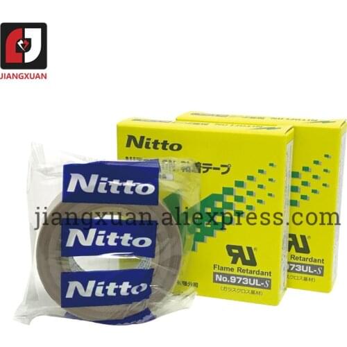 973ul-s 19mm NITOFLON Nitto Tape PTFE Fiberglass Adhesive Tape 10pcs/lot