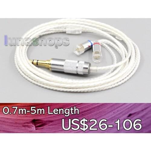 LN006617 Hi-Res Silver Plated 7N OCC Earphone Cable For Sennheiser IE8 IE8i IE80 IE80s Metal Pin