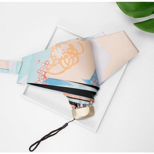 Mini sun umbrella dual-use sunscreen and anti-ultraviolet umbrellas folding vinyl sun umbrella women