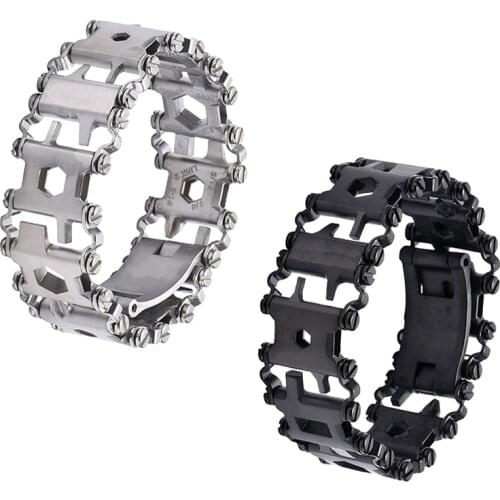 1pc 29 In 1 Multi Tool Bracelets Multifunction Repair Bracelet Stainless Steel Tools Kit