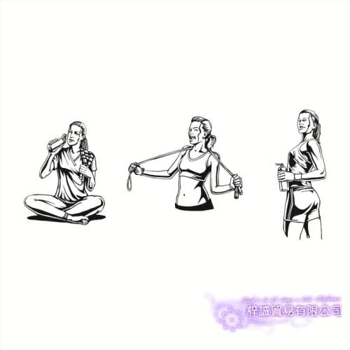 Fitness Club Decal Gym Sticker Body-building Dumbbell Posters Vinyl Wall Decals Workout Decor Mural Gym Sticker JXB001