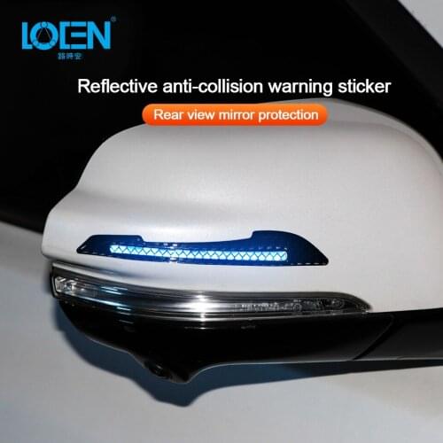 New Car Rearview Mirror Reflective Bumper Warning Sticker For Reflective Waterproof Anti-collision Safety Door Sticker