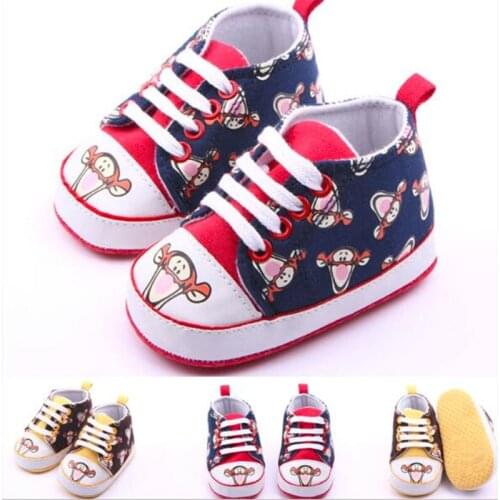 New Spring Autumn Baby Shoes Lovely Cartoon Infant Cotton Sport Shoes Sapato Antislip Newborn Boys Girls First Walkers