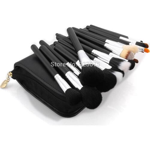 New 29pcs Makeup Brush Set Flat/Round/Angled/Tapered/Flat Angled Artificial Fiber Brushes