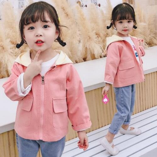 New Solid Spring Autumn Coat Outerwear Top Children Clothes School Kids Costume Teenage Girl Clothing High Quality