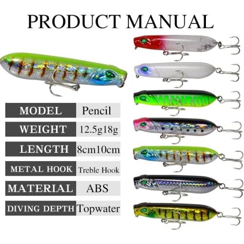 Floating Fishing Lures Minnow 8/10cm 12.5/18g Crankbait Swimbait Floating Pencil Hard Artificial Bait New Fishing Tackle Lure