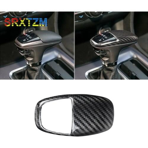 Carbon Fiber Gear Shift Knob Head Grip Car Cover Trim Fit for Dodge Challenger Charger 2015 2016 2017 2018 2019