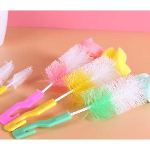 Kitchen Cleaning Brush For Milk Bottle Cups Brushes Useful Tube Nozzle Cleaner Brush Home Kitchen Accessories