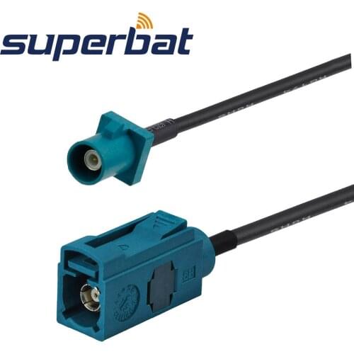 Superbat Fakra Z Jack Straight to Fakra Z Plug Straight Automotive Pigtail RG174 "Z" 500cm for Wireless