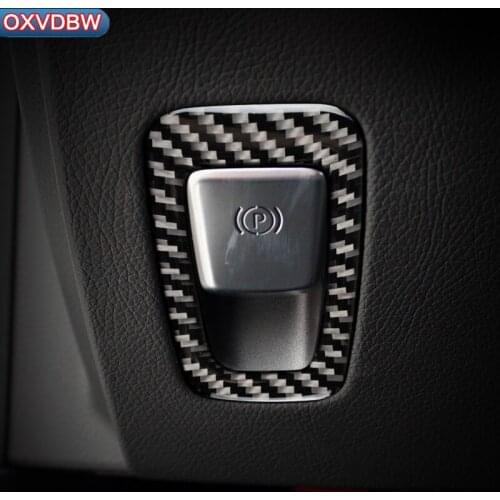 Carbon Fiber P Button Electronic Hand Brake Button Cover Trim Frame Sticker For Mercedes C Class W205 GLC Accessories