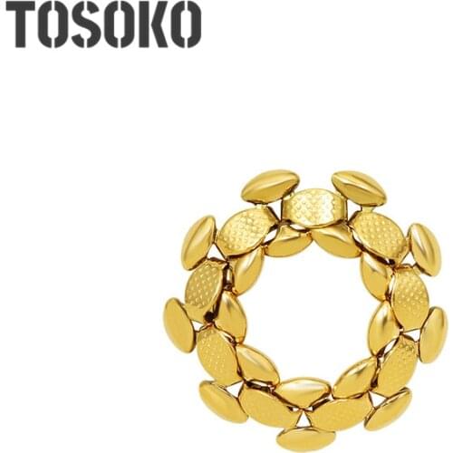TOSOKO Stainless Steel Jewelry Ins Special Shaped Splicing Ring Tail Ring Female Hip Hop Ring BSA190