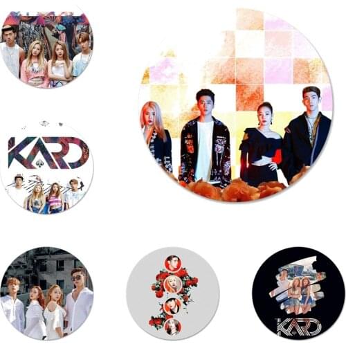 58mm KARD KPOP Icons Pins Badge Decoration Brooches Metal Badges For Clothes Backpack Decoration