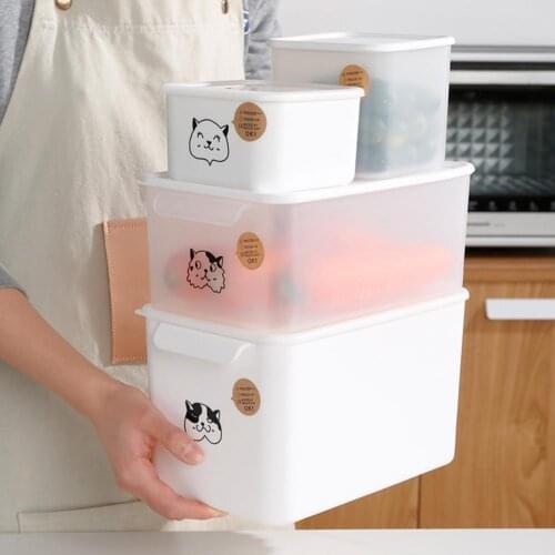 1pc Refrigerator Storage Box Fridge Storage Organizer Microwave box Adjustable PP Plastic Kitchen Refrigerator organizer box
