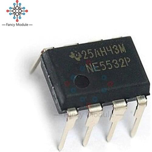 10Pcs NE5532P NE5532 DIP-8 Dual Low Noise Op-Amp TI IC
