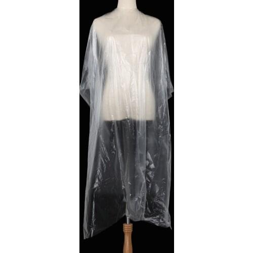 50PCS Disposable Salon Hairdressing Cloth Shawl Perm Dyed Cutting Hair Transparent Disposable Scarf Waterproof Membrane Cloth