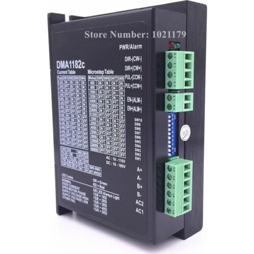 86 Motor 2.2A-8.2A AC 18V-110V DC 18V-160V Stepper Motor Driver 110VAC / 160VDC Driver for Nema 34 Stepper Motor