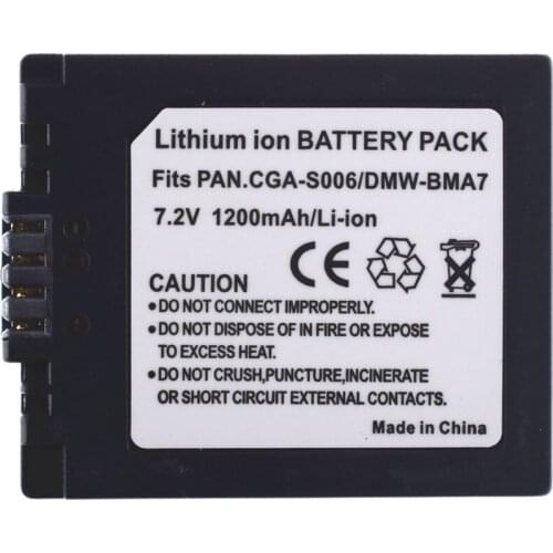 Battery for Panasonic CGA-S006 S006A/1B S006E & Lumix Series DMC-FZ18 FZ7 FZ8 FZ28 FZ50 FZ30 FZ35 FZ38