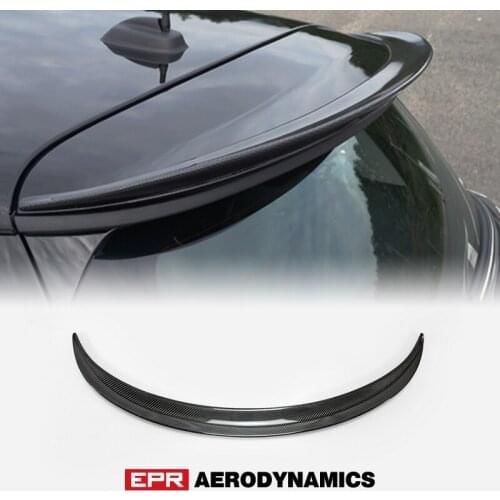 Car Accessories For F56 Mini Cooper S Mon Style Carbon Fiber Rear Roof Spoiler Add On (S Only) Glossy Finish Trunk Wing Body Kit