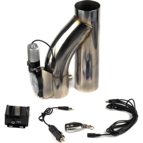 Free shipping 2 2.25 2.5 2.75 3 inch SS304 Exhaust Performance Y Pipe Electric Exhaust cutout valve with remote button