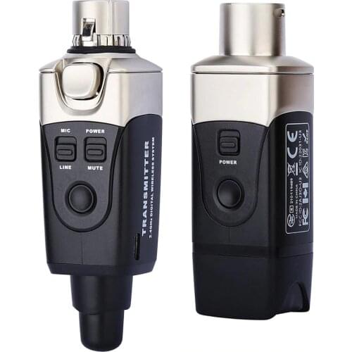 Xvive U3 wireless microphone system,2.4G rechargeable, fit with XLR dynamic harmonica microphone. Wireless audio system for acti