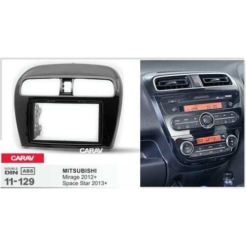 CARAV 11-129 Top Quality Radio Fascia for MITSUBISHI Mirage 2012+, Space Star 2013+ Stereo Fascia Dash CD Trim Installation Kit