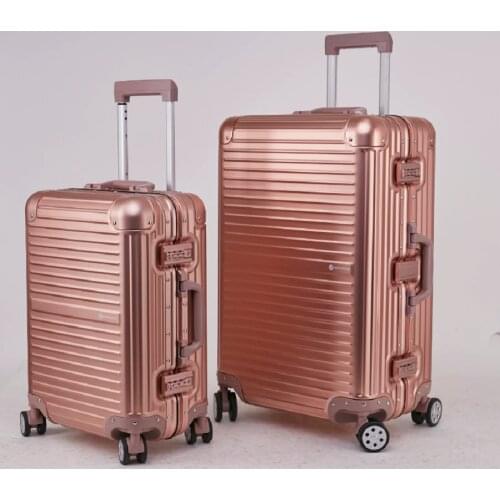 Delicate design 20" 24" 28" 100% Aluminum trolley suitcase Metal luggage set in stock (20-24-28Inches Set)