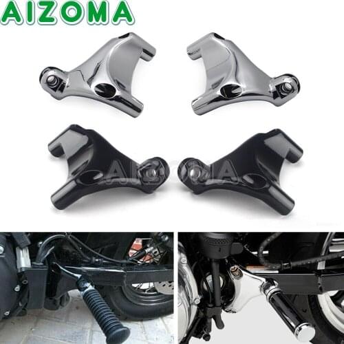 Black/Chrome CNC Motorcycle Foot Peg Foot Rest Stand Mount For Harley 883 1200 XL Sportster 2004-2013 Passenger Footpeg Kits