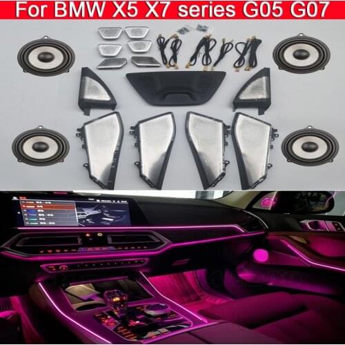 For BMW X5 X7 series G05 G07 Luminous Night Lighting Trim speaker Audio Speaker LED Horn Front Rear Door Glow Tweeter Cover