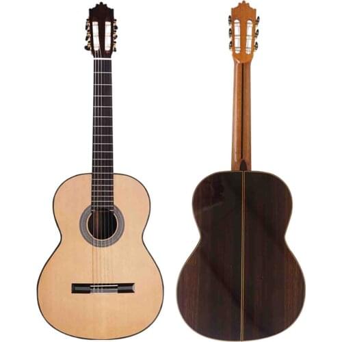Custom All Solid Wood Spanish Classic Guitar Imported 3A Solid German Cedar or Spruce Solid Rosewood Back Side
