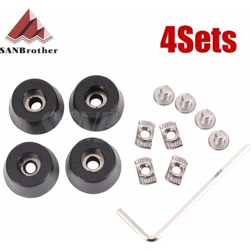 4 Sets 3d Printer Antivibration Feet For i3 MK3 Printer Kit Anti-vibration Rubber Landing Mat Feet For 2020 Profile