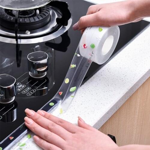 Multi-F Kitchen Tools Waterproof Stickers Mould Proof Waterproof Tape Bathroom Countertop Toilet Gap Self Adhesive Seam Stickers