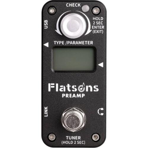 Flatsons Preamp Guitar Effect Pedal Clean Drivr Distr Metal Tuner Effects Metal Shell With True Bypass Guitar Accessories
