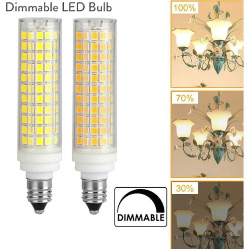 Mini 136 LEDs Ceramics Corn Bulbs BA15D E11 E12 E14 Dimmable LED Lights 15W Replace 150W Halogen Lamps 220V for Home Chandelier