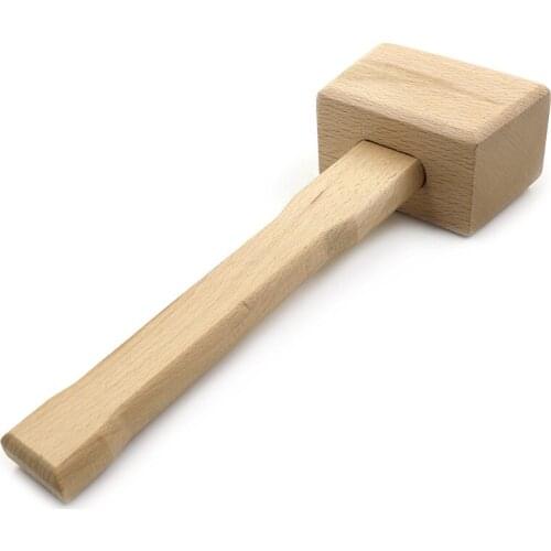 Multifunction Beechwood Hand Hammer DIY Leather Wood Mallet Tool Natural Color Hammer Handmade Helper Leather Craft Supplies