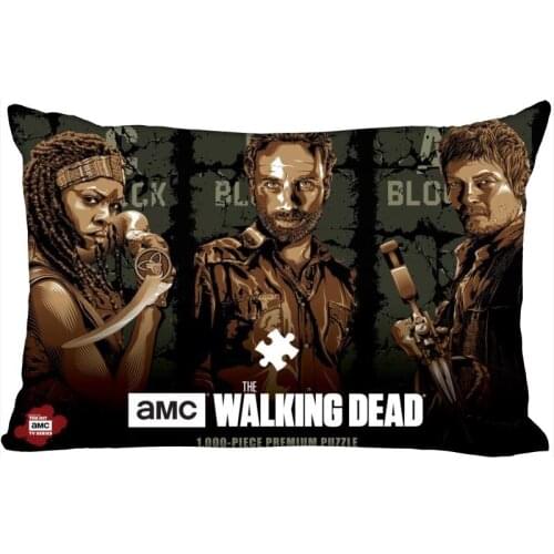 New Walking Dead Pillow Case Custom Wedding Decorative Pillowcase Cover Cases Gift Zippered Rectangle Pillow Case