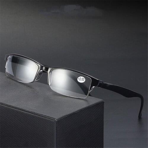 New Mens and Womens Business Elegant Presbyopic Glasses High Definition Presbyopic Glasses Conjoined Piece Cut Edge +1.0~+4.0