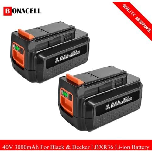 40V 3.0Ah LBXR36 Replacement Li-ion Battery For Black and Decker LST136 LHT2436 LBXR2036 LBX2040 LBX2540 Cordless Power Tools