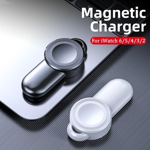 Mini Portable Magnetic Wireless Charger for Apple Watch 6 5 4 3 2 Smartwatch Fast USB Charger Adapter for Galaxy Watch 4 iWatch